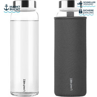 Glasflasche 1L Wasserflasche Mit NeoprenhüLle 1000Ml FüR GeträNke Sport Schule