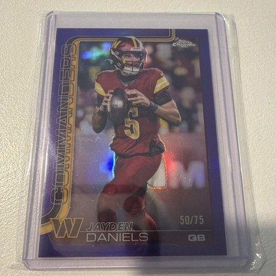 2025 Topps Chrome Jayden Daniels Purple Commanders /75