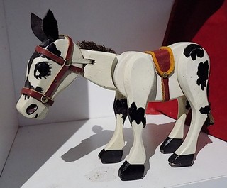 Vintage Wooden Jointed Muffin the Mule Toy Unknown Maker Poss Scratch Built.