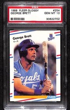 1988 Fleer Glossy #254 George Brett PSA 10