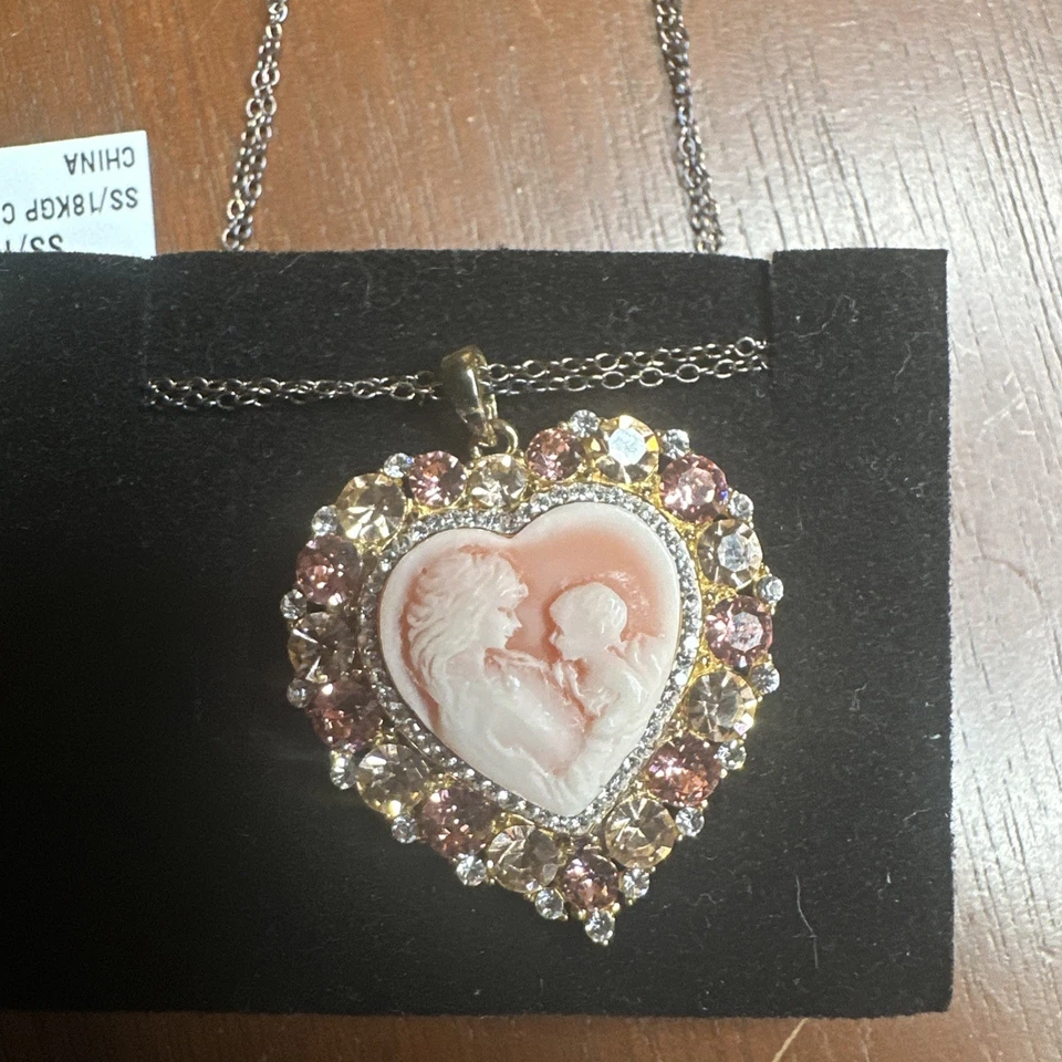 "Collar camafeo de plata de ley de 18""/18 kgp"  Foto 3 de 4