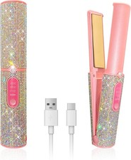 Cordless Portable Straightener for Hair Straightening, Curling, Fast Heating