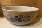 PYREX Bowl #404 Homestead Print 4 Qt Brown Speckled Blue Floral 10.5"