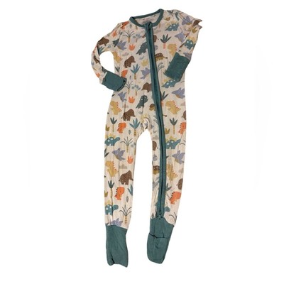 Angel Dear Bamboo Zipper Romper   Cute Dino | Size 12 18 Months