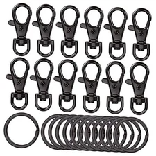 24pcs Metal Swivel Clasps Lanyard Snap Hook Premium Lobster Claw Clasp 