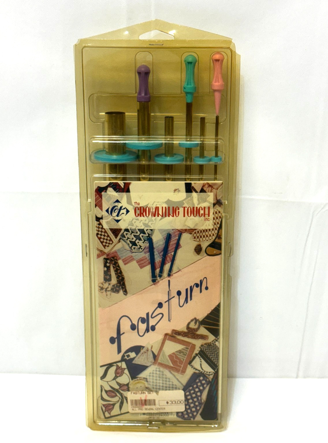 The Crowning Touch Fast Turn Fasturn Fabric Tube Turning Tools NEW, SEALED