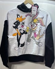 Looney Tunes Justice Hoodie Girls Large 12/14 Bugs Bunny Tweety NWT