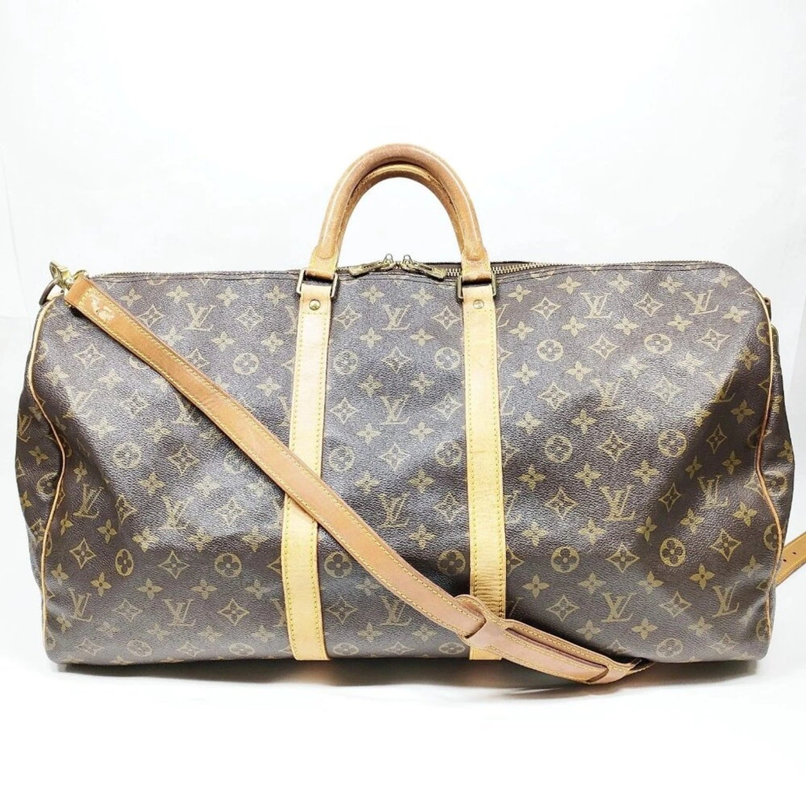 Authentic Louis Vuitton Keepall Bandouliere 55 Monogram Bag 456-120425