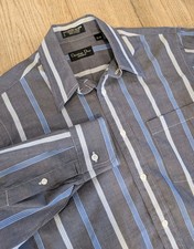 Christian Dior Mens Dress Shirt 100 Cotton Cotton LongSleeve 15/32 M Striped