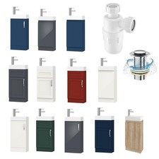 BELOFAY 400mm Bathroom Vanity Unit with Basin,Trap and Waste, No Tap Included