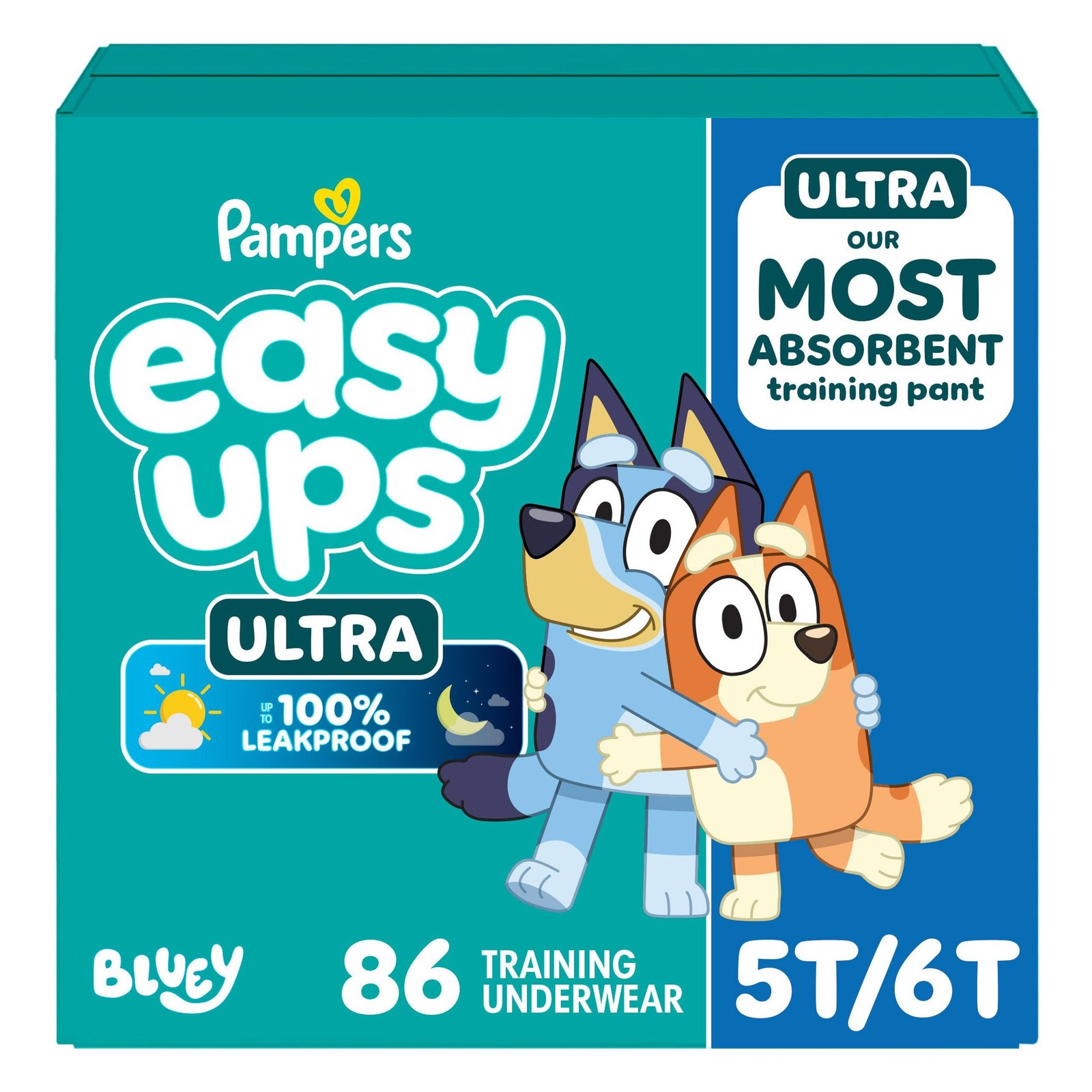Pampers Easy Ups Ultra Training Pants Unisex, Size 5T/6T, 86-count