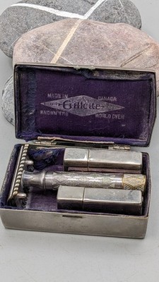 1917 GILLETTE SICHERHEITSRASIERER OVP, SELTEN. Made in Canada 