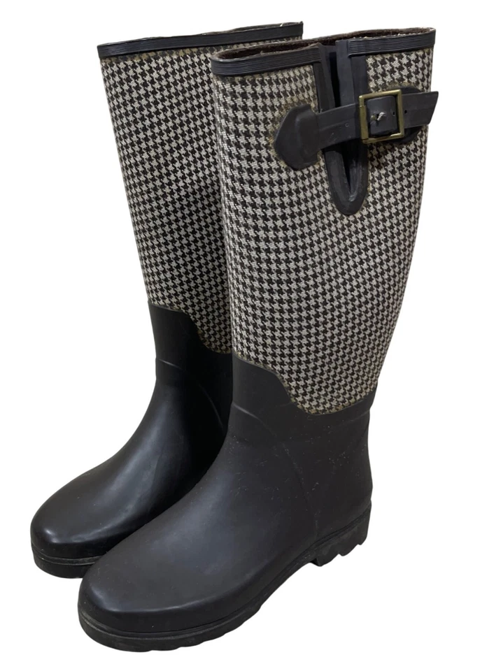 Botas de Lluvia Banana Republic Marrón Pata de Gallo Suela de Goma Talla 7 Vidrio (LEER) Foto 3 de 4