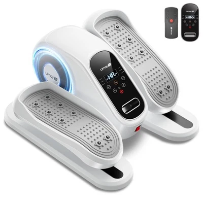 UMAY Under Desk Elliptical Machine for Seniors Portable 12 Speeds Quiet