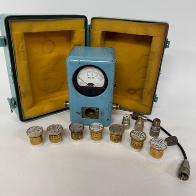 Vintage Bird Model 43 Wattmeter Bird Electronic Corp W/Slugs 1W to 500W Watt