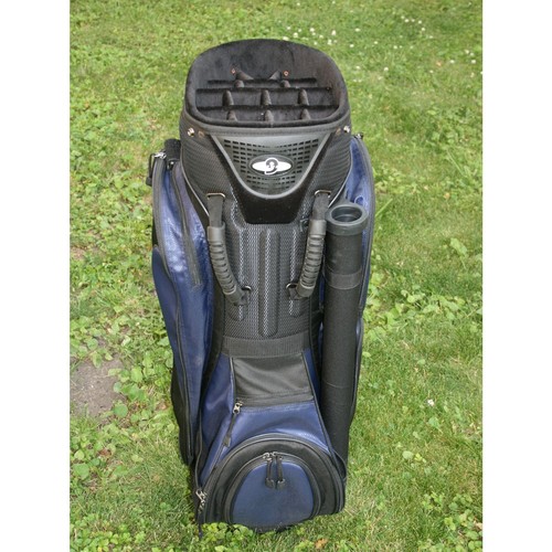 Outward 9 Black/Blue 14-Way Cart Golf Bag - Picture 2 of 7