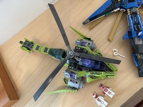 LEGO NINJAGO: Rattlecopter (9443) AND JAY BATTLE JET. 95 COMPLETE WITH MINIFIGS