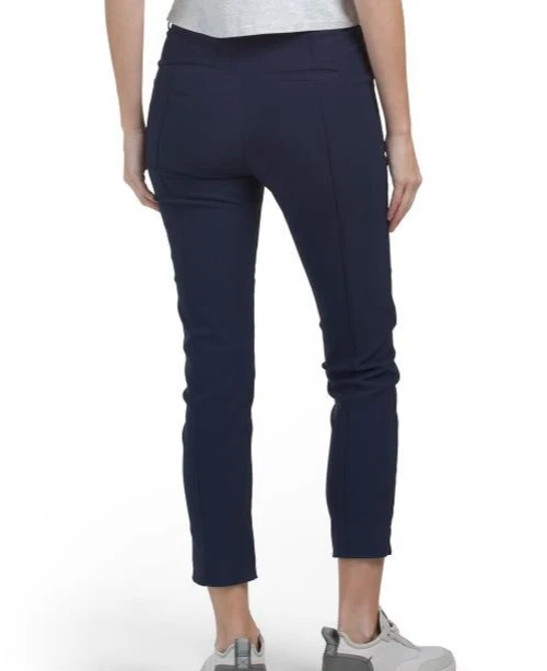 Pantaloni Capri Morbidi Donna 3/4 Senape – Taglie Forti Fino A 50, Cotone Elastico, Prodotto In Italia - 4