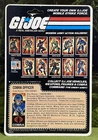 Vintage 1982 G.I. Joe COBRA OFFICER v1 Full UNCUT Peach File Card Back ARAH - 11