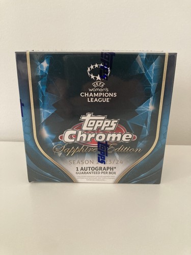 2023-24 Topps Chrome Sapphire UEFA Womens UWCL Soccer Hobby Box  Factory Sealed