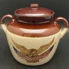 McCoy Pottery The Spirit of Seventy-Six 342 Bicentennial Bean Pot 1976 USA 2.5qt
