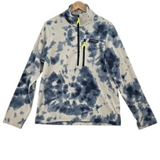 Berghaus Womens M Blue Cream Prism Trango Half Zip Fleece Shirt