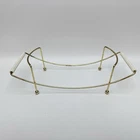 Vintage Pyrex Bluebird Oval Casserole Holder Craddle Gold White Handles