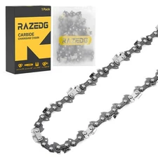 Carbide Chainsaw Chain 16 Inch, 3/8" LP Pitch, .043" Gauge, 56 Drive Links, F...