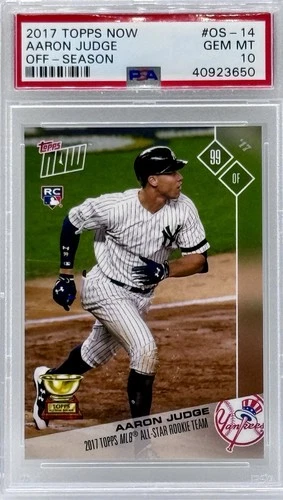 2017 Topps Now AARON JUDGE Off-Season Rookie Card RC #OS-14 - PSA 10 GEM MT