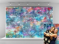 7x5ft Colorful Brick Wall Photography Backdrops