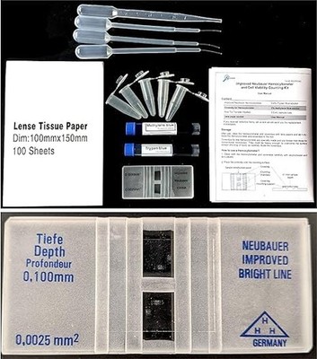 Rs' Science  Improved Neubauer Hemocytometer kit, Cell Counting Chamber with ...