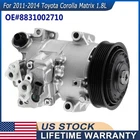 Air AC Compressor W/ Clutch For 2011-2013 Toyota Corolla 2013 Toyota Matrix 1.8L
