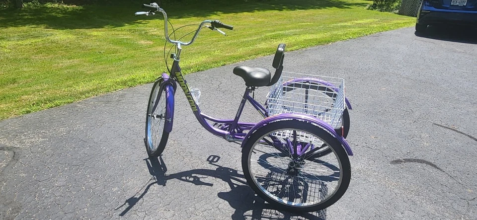 Triciclo adulto, bicicleta de 3 rodas, trike MoonCool, rodas de 24 polegadas, triciclo de 7 velocidades,  - Imagem 2 de 3