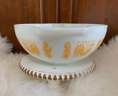 HTF - Vintage Pyrex Amish Orange Butterprint Cinderella Bowl 444