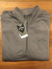 Callaway Opti Shield 1/4 Zip Golf Pullover Long Sleeve UPF 50 Grey Men s L
