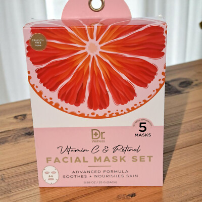 Dr. Wellness Vitamin C & Retinol Facial Mask Set  5 Masks