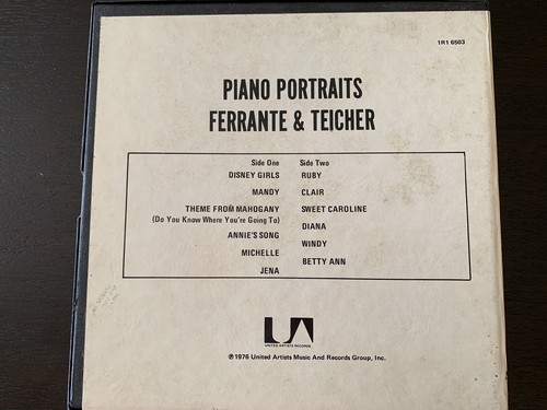 FERRANTE & TEICHER: "Piano Portraits" 3 3/4 IPS 4-Track Stereo Reel-to-Reel - Picture 2 of 4