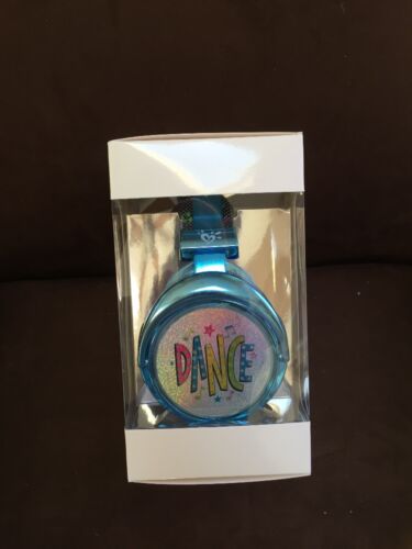 JUSTICE HEADPHONES "DANCE" COLOR CHANGE LIGHT UP METALLIC BLUE "NEW IN BOX" - Picture 2 of 7