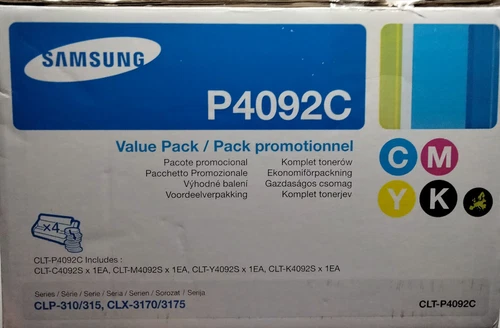 Samsung P4092C, Original Four (Value) Pack Toner Cartridges, CLP-310 OVP Genuine