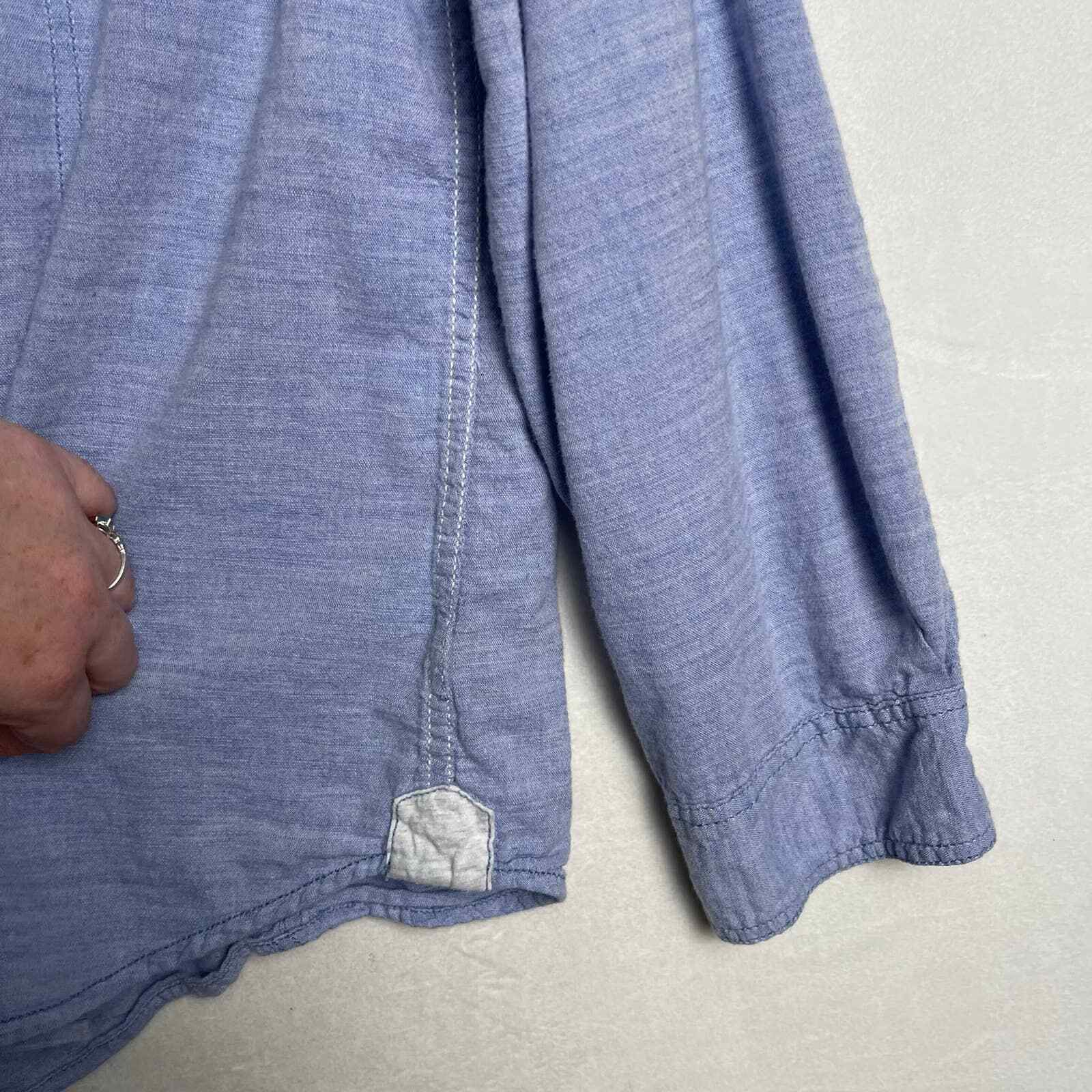 Buffalo David Bitton Patchwork Logo Soft Blue Den… - image 4