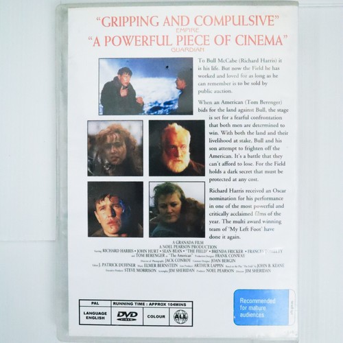 The Field (DVD, 1990) Richard Harris, John Hurt, Sean Bean - Drama Thriller Film - Picture 2 of 6
