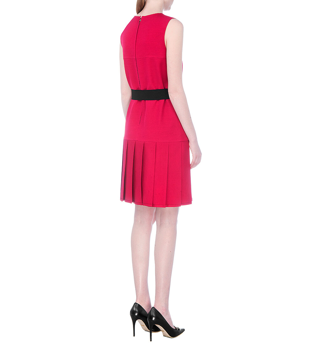 New Gucci Mini Cocktail Red Silk Dress With Ribbon Black Belt It. 42 - US 6  | eBay