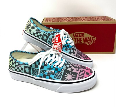 Vans Authentic SF Tribal Check Multi Blue Pink Canvas Sneaker Womens VN0A3MU642K