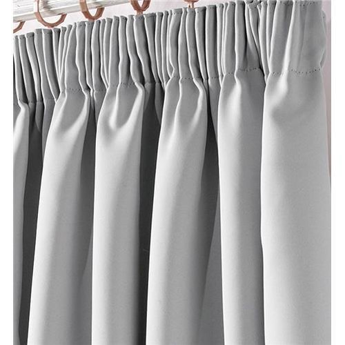 Pair Pencil Pleat Tape Top Plain Thermal BLACKOUT LINED Curtains with Tie Backs - Picture 54 of 58