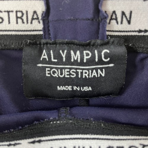 Alympic Equestrian Signature Knee Patch Jods Midnight Navy Size Large Youth - Picture 3 of 3