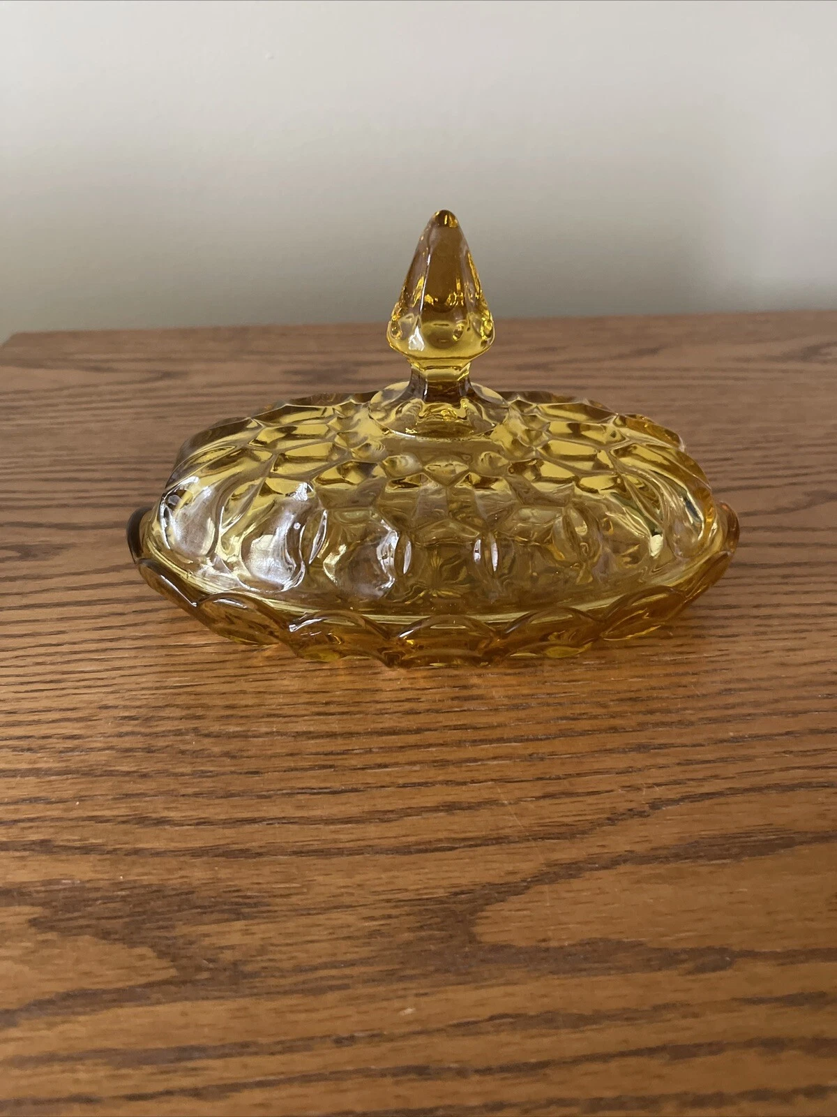 Anchor Hocking Amber Butter Dish Vintage