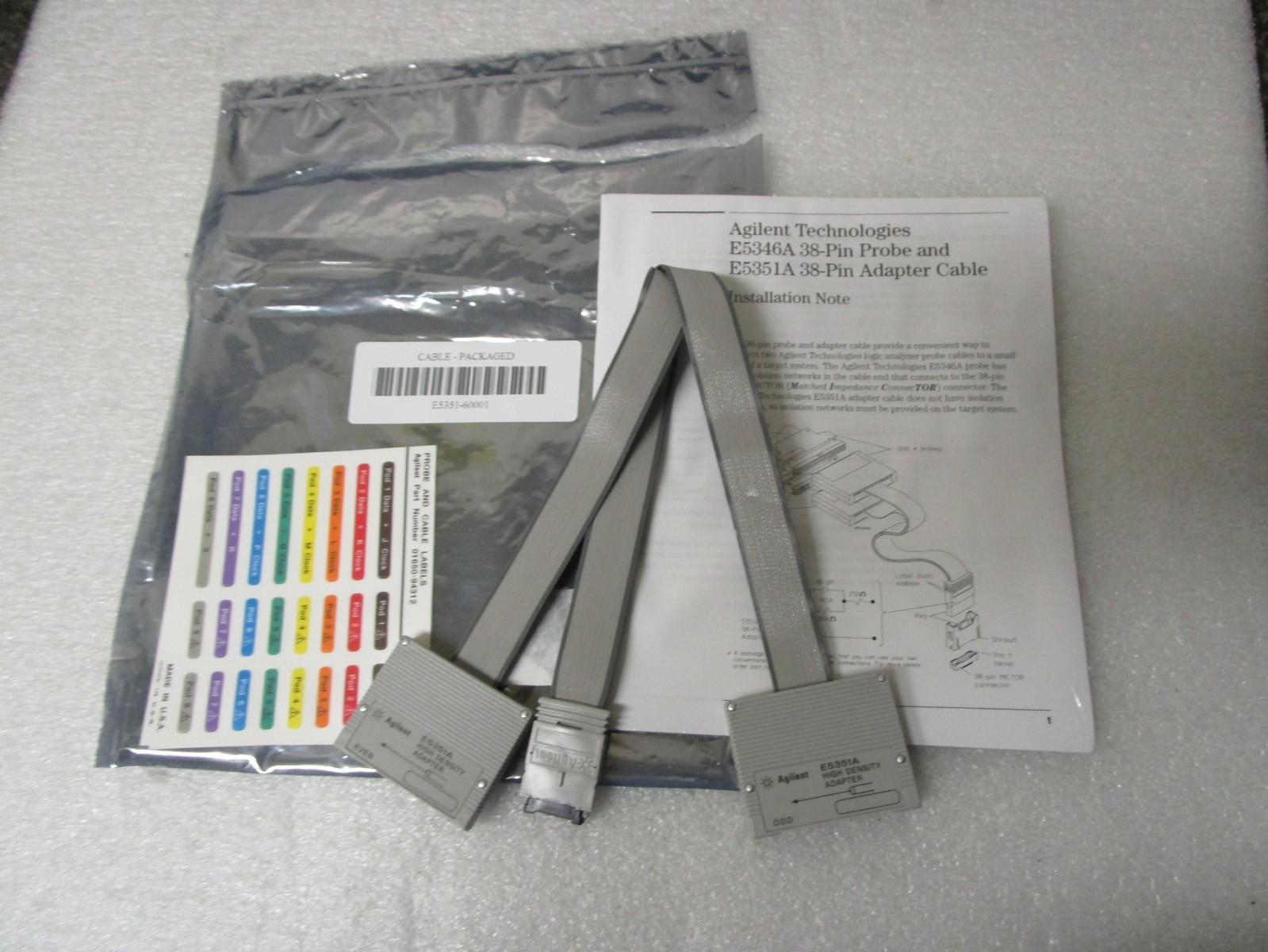 New! Agilent / HP E5351A 38-PIN High Density Adapter Cable -E5351-60001