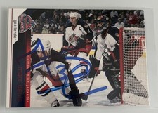 2002-03 Pacific Red Marc Denis #99 Auto Autograph Signed Columbus Blue Jackets