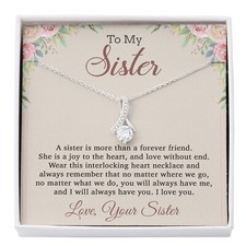 To My Sister Necklace, Brother to Sister, Birthday gift For Sister from Brother