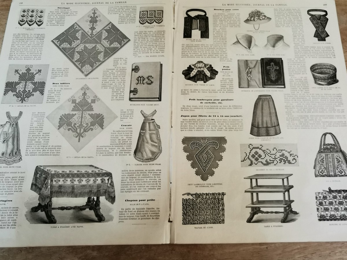 Revue De La Mode Année 1880 Ancienne Revue 'La Mode Illustrée' N°6